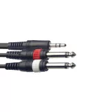  STAGG SYC1/MPSB2P E Y cable, mini jack/jack (1m/2m), 1 m (3')|MusicGoodDeal 