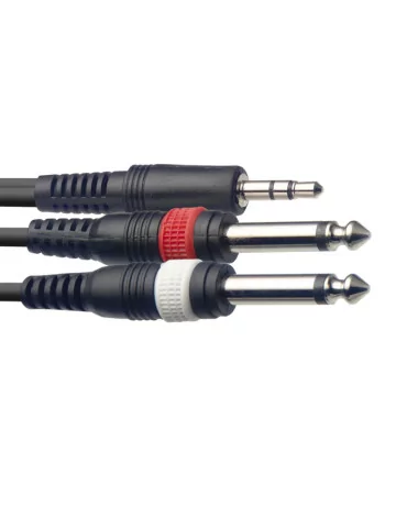  STAGG SYC1/MPSB2P E Y cable, mini jack/jack (1m/2m), 1 m (3')|MusicGoodDeal  2