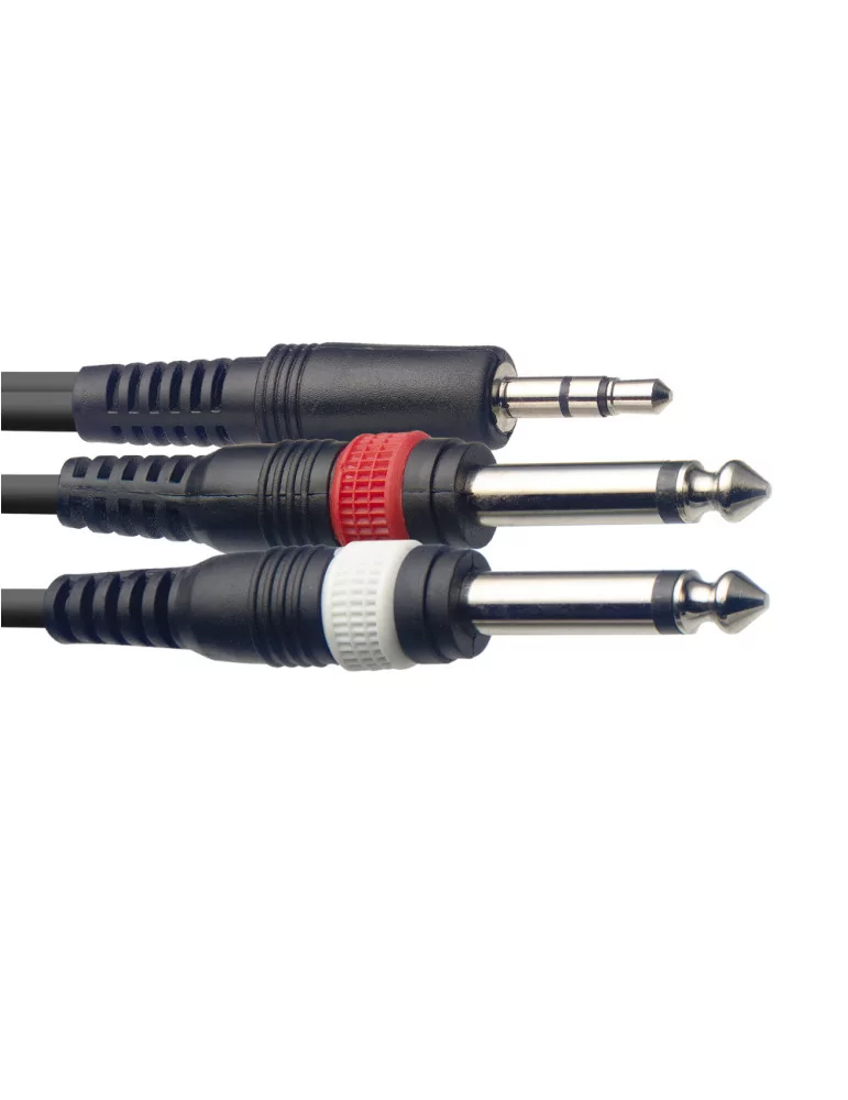  STAGG SYC1/MPSB2P E Y cable, mini jack/jack (1m/2m), 1 m (3')|MusicGoodDeal 