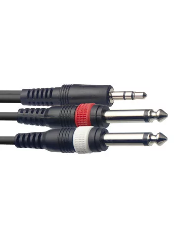  STAGG SYC2/MPSB2P E Y cable, mini jack/jack (1m/2m), 2 m (6')|MusicGoodDeal 
