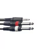 STAGG SYC2/MPSB2P E Y cable, mini jack/jack (1m/2m), 2 m (6')|MusicGoodDeal 