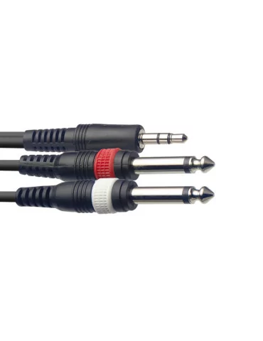  STAGG SYC2/MPSB2P E Y cable, mini jack/jack (1m/2m), 2 m (6')|MusicGoodDeal  2