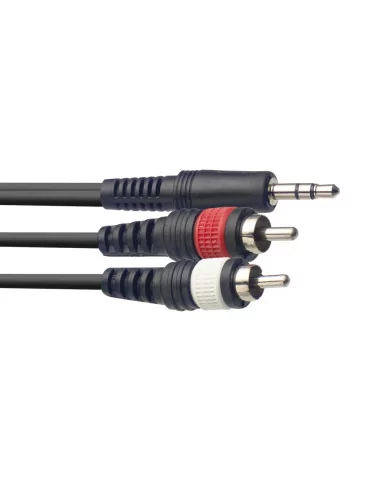  STAGG SYC1/MPSB2CM E Y cable, mini jack/RCA (m/m), 1 m (3')|MusicGoodDeal 