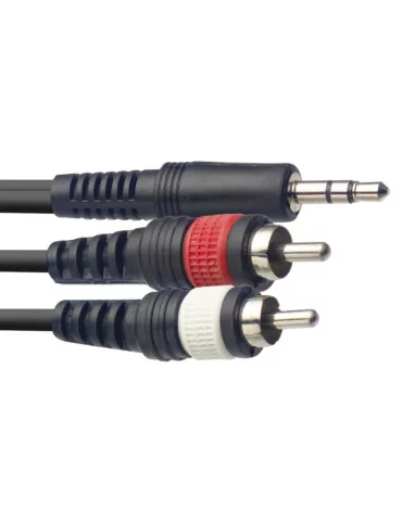  STAGG SYC3/MPSB2CM E Y cable, mini jack/RCA (m/m), 3 m (10')|MusicGoodDeal 