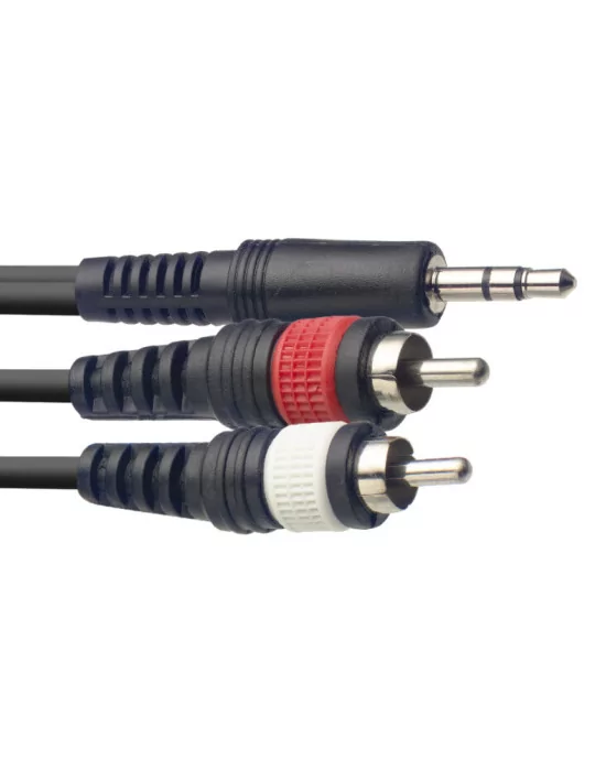  STAGG SYC3/MPSB2CM E Y cable, mini jack/RCA (m/m), 3 m (10')|MusicGoodDeal 