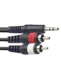  STAGG SYC3/MPSB2CM E Y cable, mini jack/RCA (m/m), 3 m (10')|MusicGoodDeal 