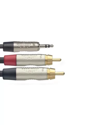 STAGG NYC3/MPS2CMR N-series 3-metre Y-cable with stereo mini phone plug|MusicGoodDeal  2