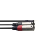  STAGG SYC3/MPSB2XM Y cable, mini jack/XLR (m/m), 3 m (9')|MusicGoodDeal 