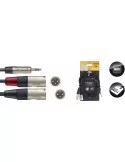  STAGG NYC3/MPS2XMR N series Y-cable, mini jack/XLR (m/m), stereo/mono, 3 m (10')|MusicGoodDeal 