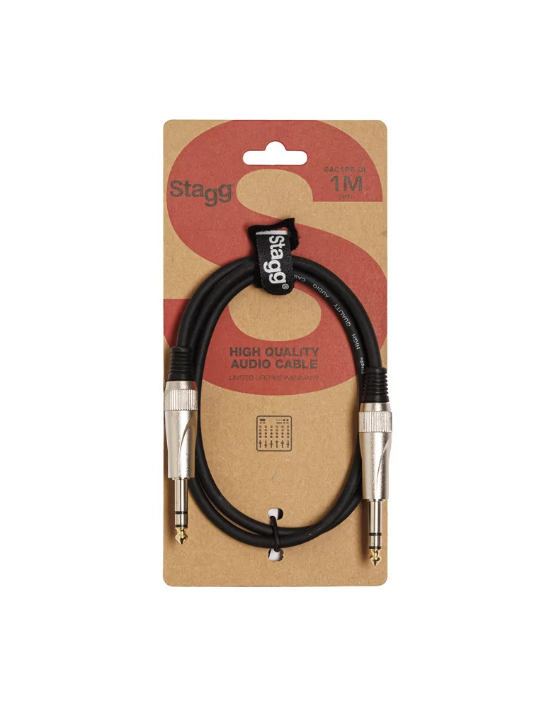  STAGG SAC1PS DL Audio-Kabel Klinke/Klinke (m/m) 1 m|MusicGoodDeal 