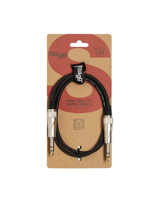  STAGG SAC1PS DL Audio-Kabel Klinke/Klinke (m/m) 1 m|MusicGoodDeal 