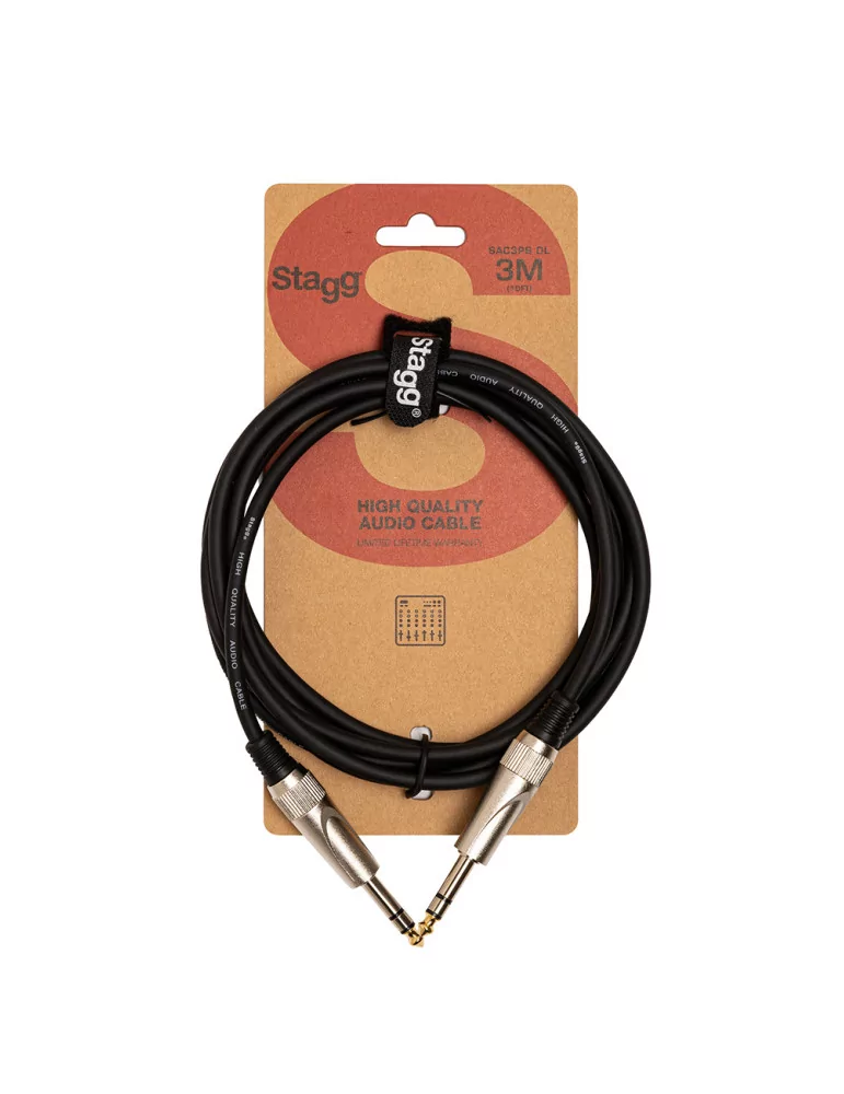  STAGG SAC3PS DL Audio-Kabel Klinke/Klinke (m/m) 3m|MusicGoodDeal 