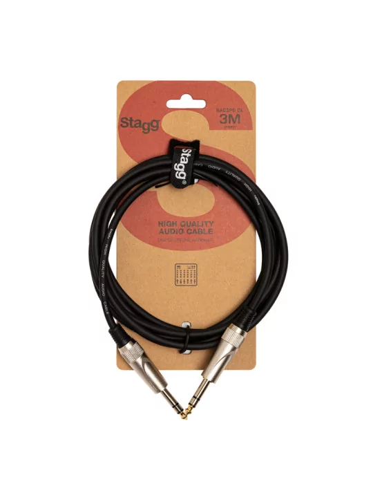  STAGG SAC3PS DL Audio-Kabel Klinke/Klinke (m/m) 3m|MusicGoodDeal 