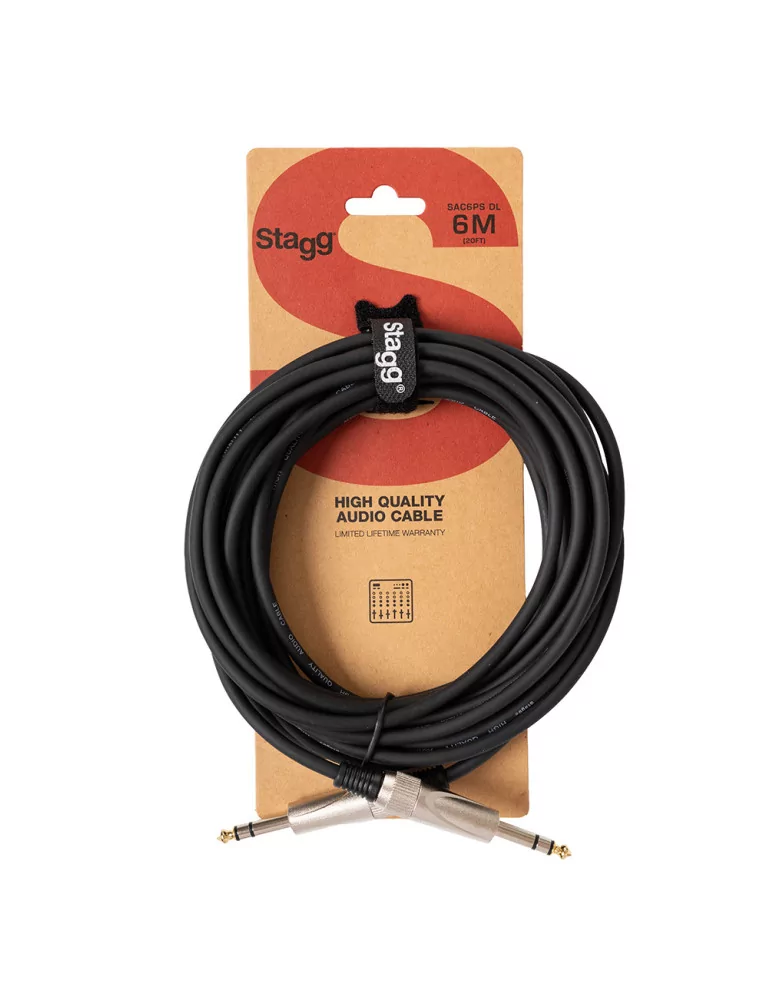  STAGG SAC6PS DL Audio cable, jack/jack (m/m), 6 m (20')|MusicGoodDeal 