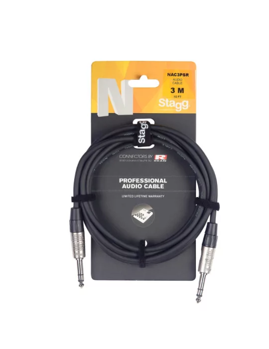  STAGG NAC6PSR N series audio cable, jack/jack (m/m), stereo, 6 m (20')|MusicGoodDeal 