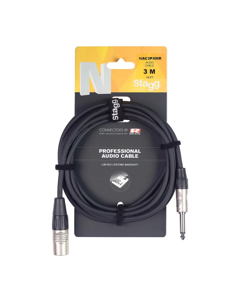  STAGG NAC1PXMR N Serie Audiokabel - Klinke/XLR (m/m) mono 1 m|MusicGoodDeal 