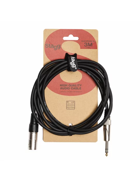  STAGG SAC3PSXM DL Audio-Kabel XLR/Klinke (m/m) 3 m symmetrisch|MusicGoodDeal 