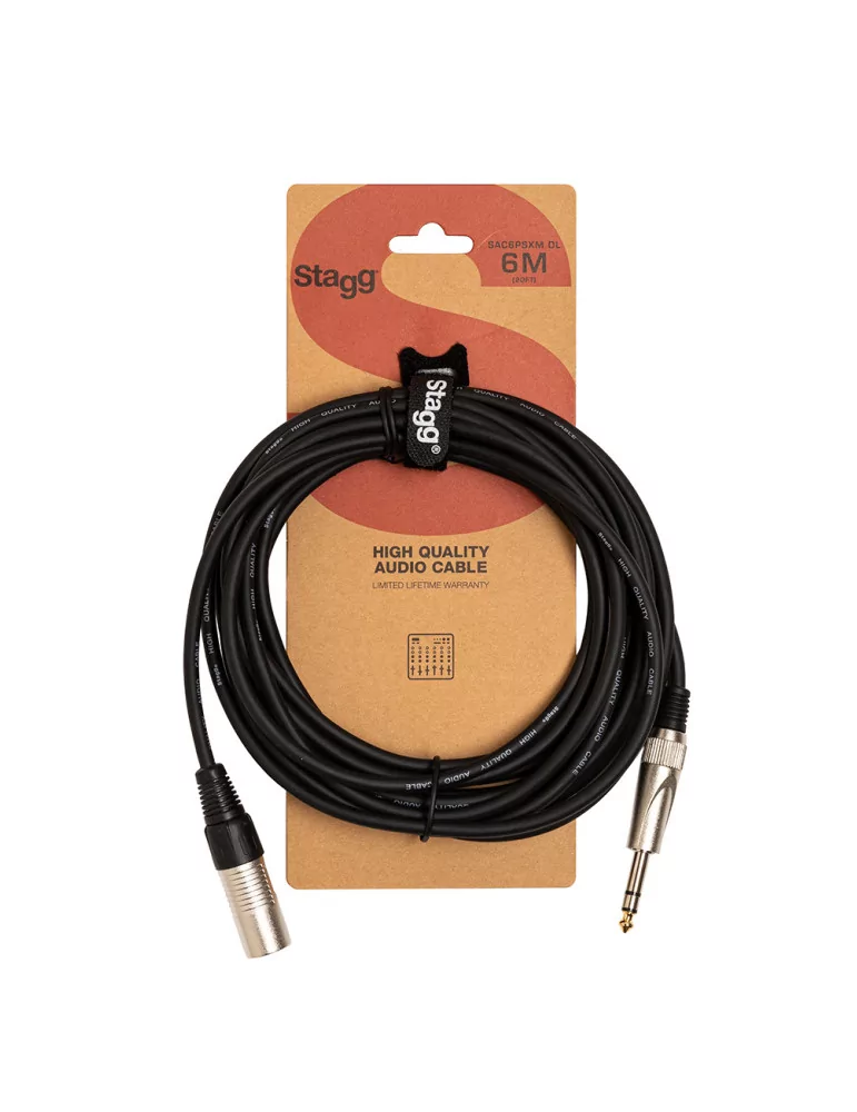  STAGG SAC6PSXM DL Audio cable, XLR/jack (m/m), 6 m (20'), symmetric|MusicGoodDeal 