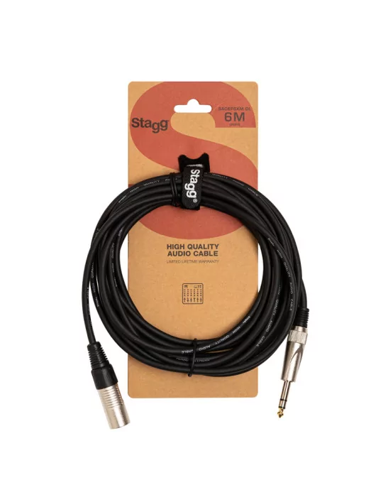  STAGG SAC6PSXM DL Audio cable, XLR/jack (m/m), 6 m (20'), symmetric|MusicGoodDeal 