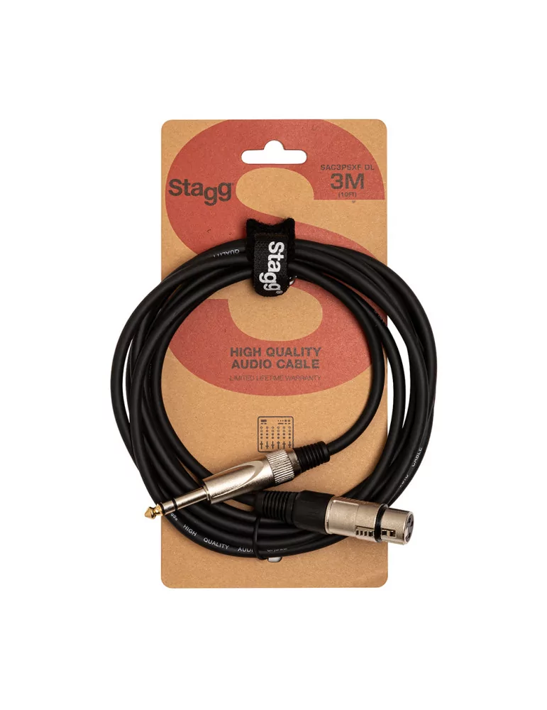  STAGG SAC3PSXF DL Audio cable, XLR/jack (f/m), 3 m (10')|MusicGoodDeal 