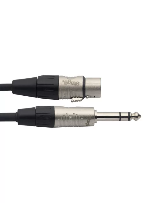  STAGG NAC1PSXFR Serie N, cable de audio, jack / XLR (m / f), estéreo, 1 m|MusicGoodDeal 