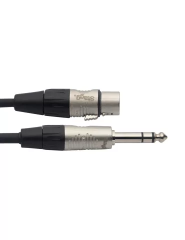  STAGG NAC3PSXFR Serie N, cable de audio, jack / XLR (m / f), estéreo, 3 m|MusicGoodDeal 