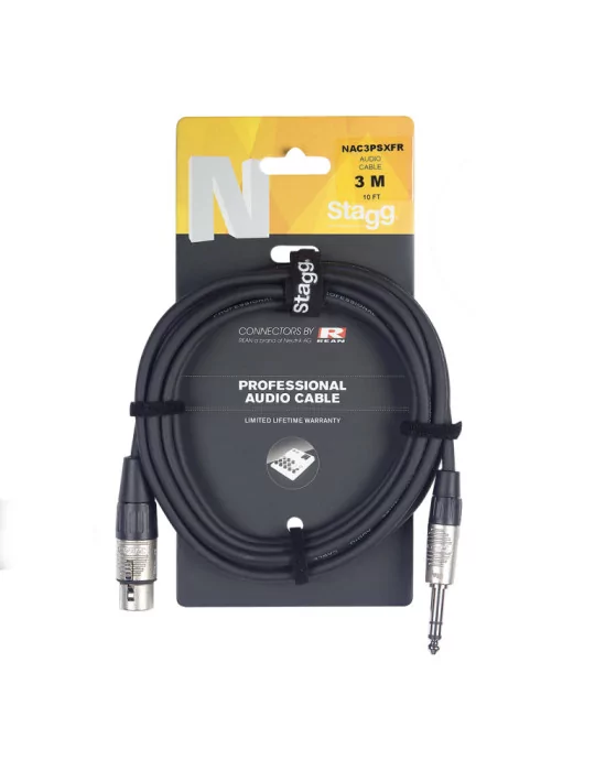  STAGG NAC3PSXFR N-Serie Audiokabel Klinke/XLR (m/f) stereo 3 m|MusicGoodDeal 