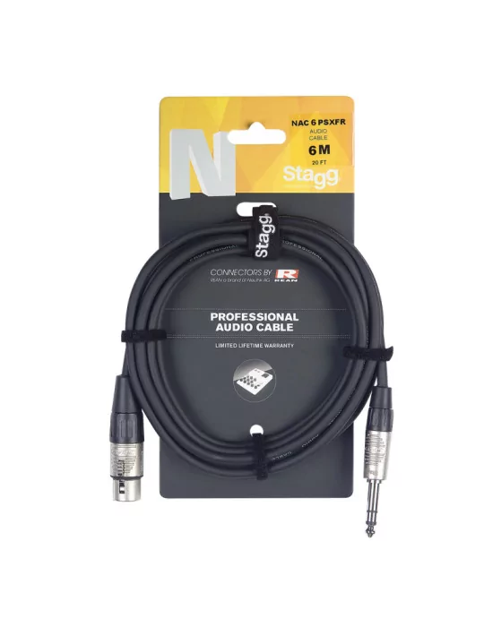  STAGG NAC6PSXFR N-Serie Audiokabel Klinke/XLR (m/f) stereo 6 m|MusicGoodDeal 