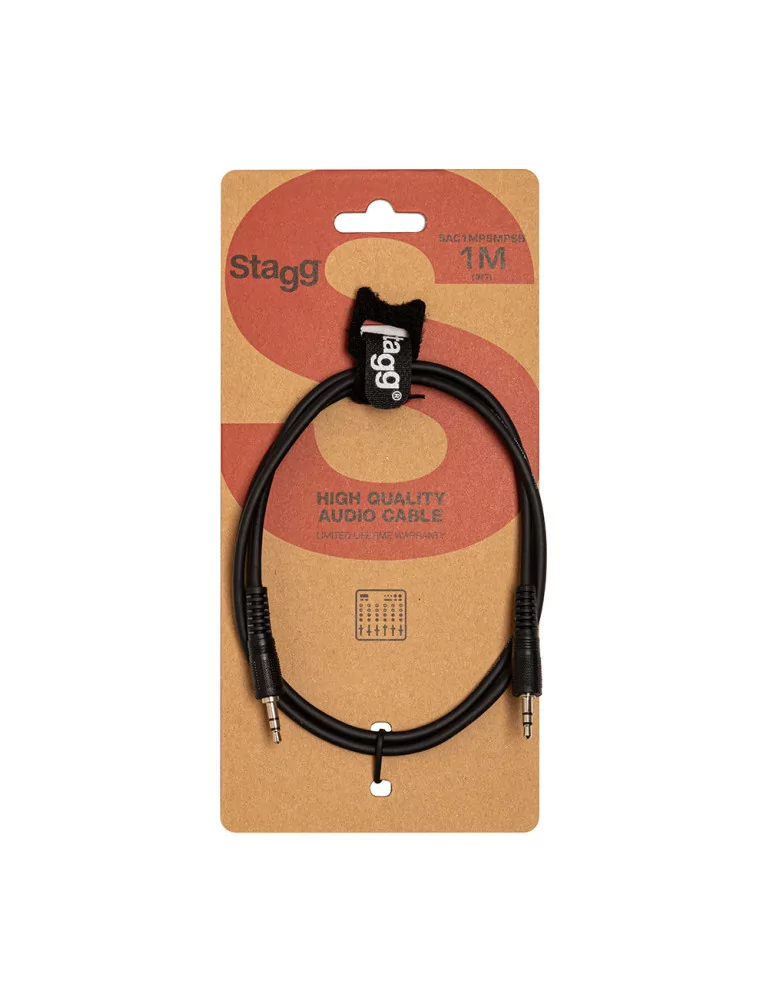  STAGG SAC1MPSMPSB 8283Audio cable, mini jack/mini jack (m/m), 1 m (3')|MusicGoodDeal 