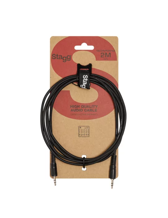  STAGG SAC2MPSMPSB Cable de audio, miniconector / miniconector (m / m), 2 m|MusicGoodDeal 