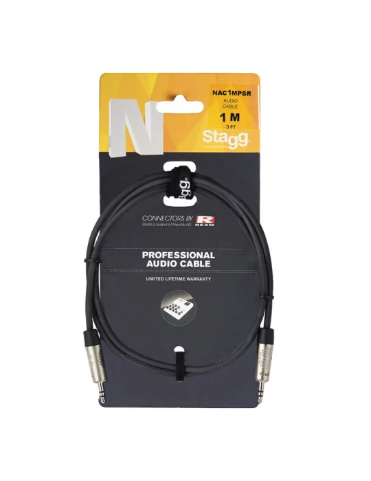  STAGG NAC6MPSR Serie N, cable de audio, miniconector / miniconector (m / m), estéreo, 6 m|MusicGoodDeal 