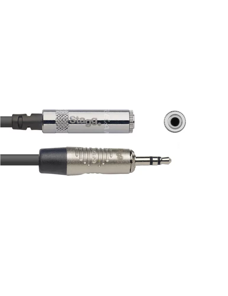  STAGG NAC3MPSMJSR N series audio cable, mini jack/mini jack (m/f), stereo, 3 m (10')|MusicGoodDeal 