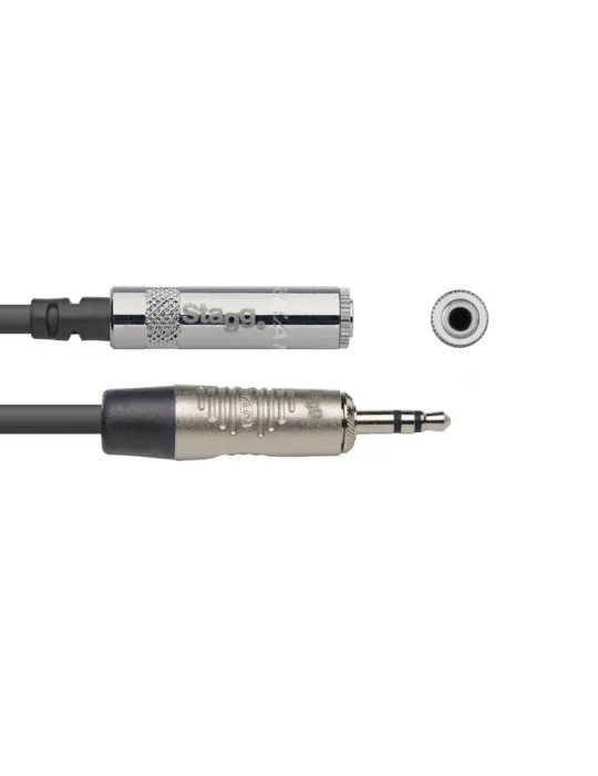  STAGG NAC3MPSMJSR N series audio cable, mini jack/mini jack (m/f), stereo, 3 m (10')|MusicGoodDeal 