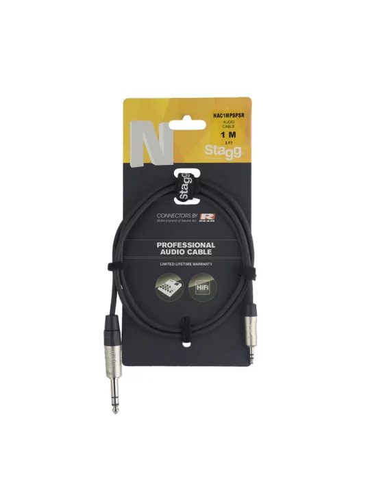  STAGG NAC1MPSPSR N-Serie Audiokabel - Miniklinke/Miniklinke (m/m) 1 m|MusicGoodDeal 