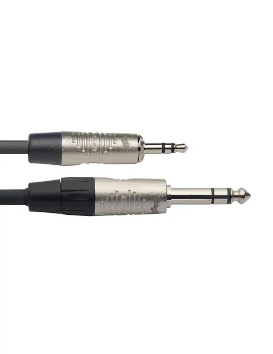  STAGG NAC3MPSPSR Serie N, cable de audio, mini jack / jack (m / m), estéreo, 3 m|MusicGoodDeal 