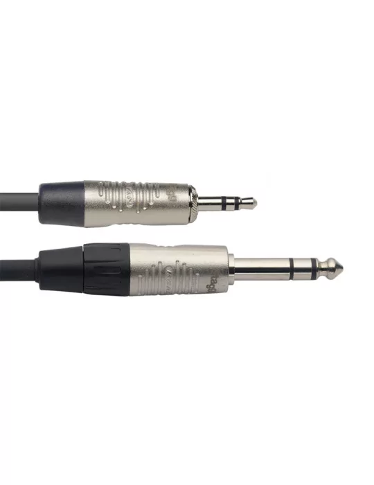  STAGG NAC3MPSPSR Serie N, cable de audio, mini jack / jack (m / m), estéreo, 3 m|MusicGoodDeal 