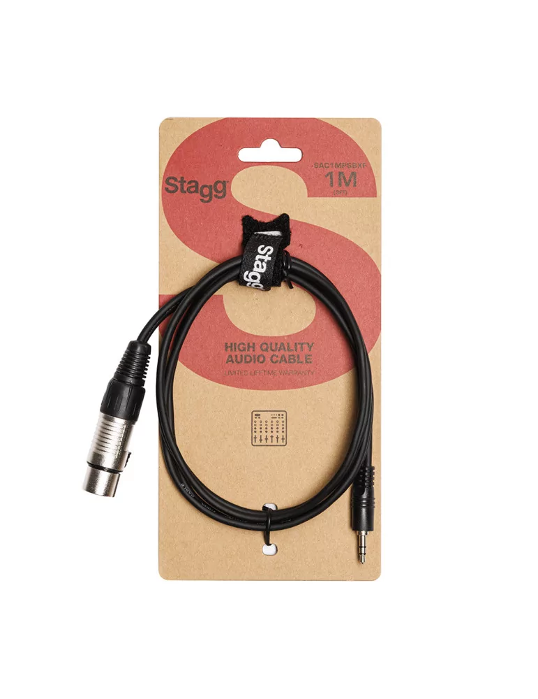  STAGG SAC1MPSBXF Audio-Kabel XLR/Mini-Klinke (f/m) 1 m|MusicGoodDeal 