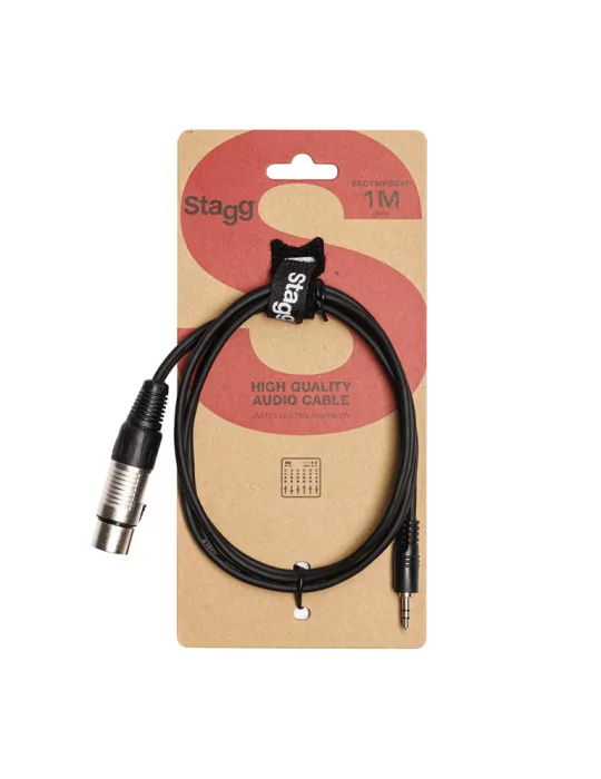  STAGG SAC1MPSBXF Audio-Kabel XLR/Mini-Klinke (f/m) 1 m|MusicGoodDeal 