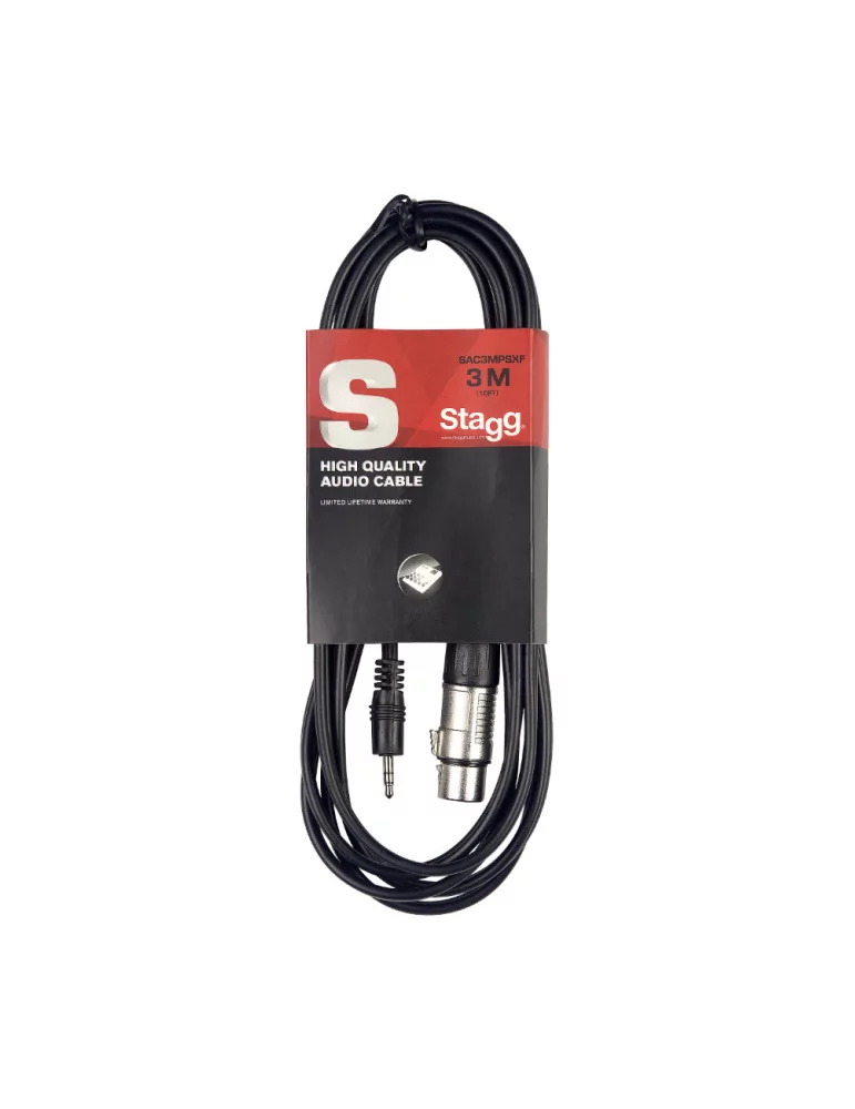  STAGG SAC3MPSBXF Audio-Kabel XLR/Mini-Klinke (f/m) 3 m|MusicGoodDeal 