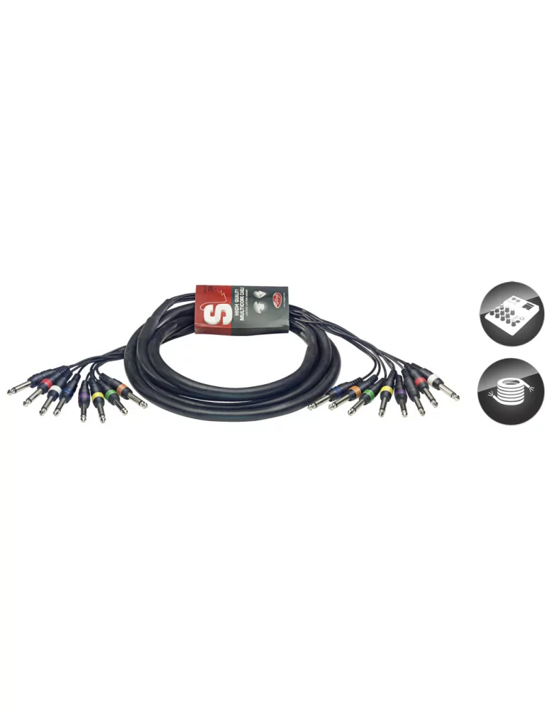  STAGG SML3/8P8P E Multicorekabel - 8 x Monoklinke/ 8 x Monoklinke|MusicGoodDeal 