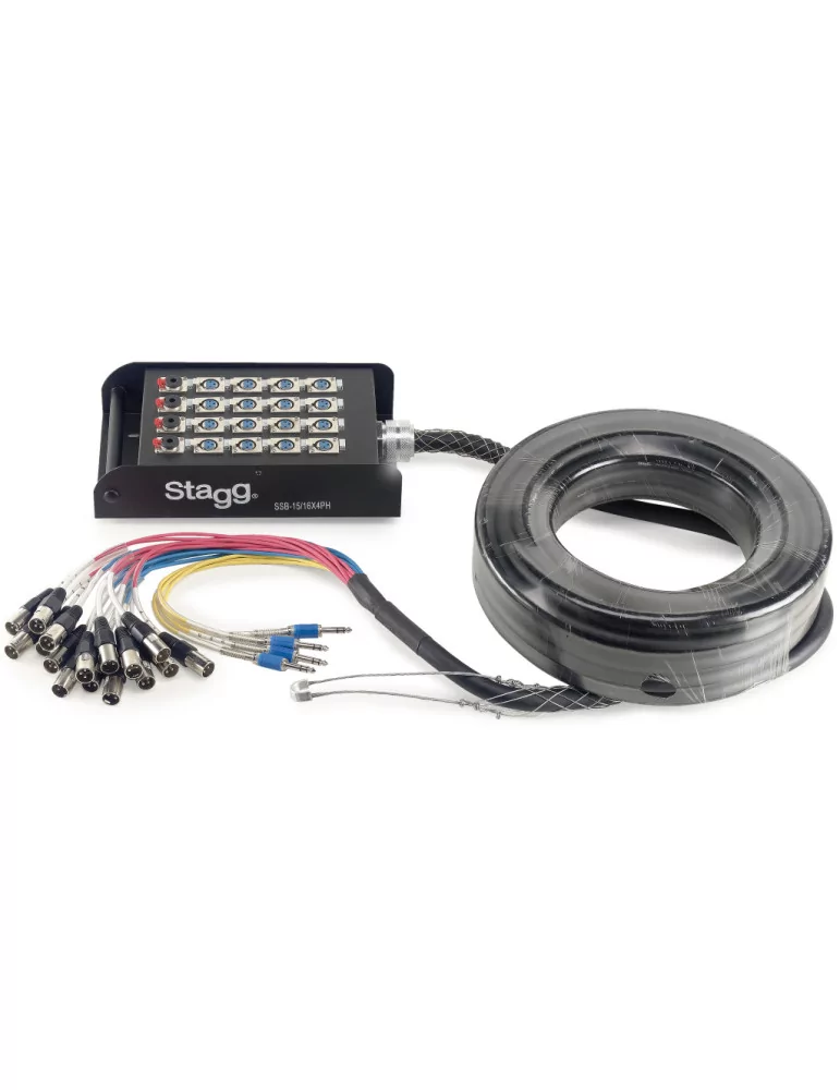  STAGG SSB-15/16X4PH S-Serie Stagebox - 16x XLR F Eingänge/ 4x Stereo-Ausgänge|MusicGoodDeal 