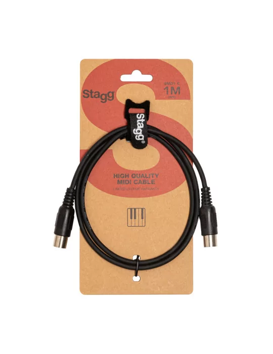  STAGG SMD1 E 18192MIDI cable, DIN/DIN (m/m), 1 m (3'), plastic connectors|MusicGoodDeal 