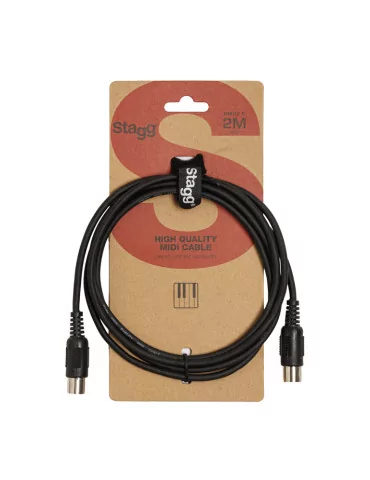  STAGG SMD2 E MIDI cable, DIN/DIN (m/m), 2 m (6'), plastic connectors|MusicGoodDeal  2
