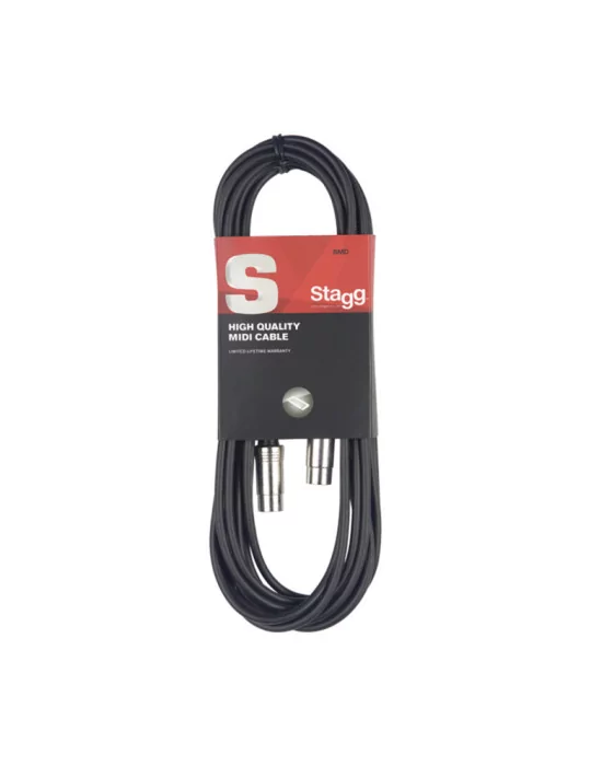  STAGG SMD1 MIDI cable, DIN/DIN (m/m), 1 m (3'), metal connectors|MusicGoodDeal 