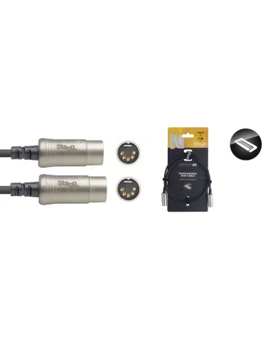  STAGG NMD1R N series MIDI cable, DIN/DIN (m/m), 1 m (3')|MusicGoodDeal 