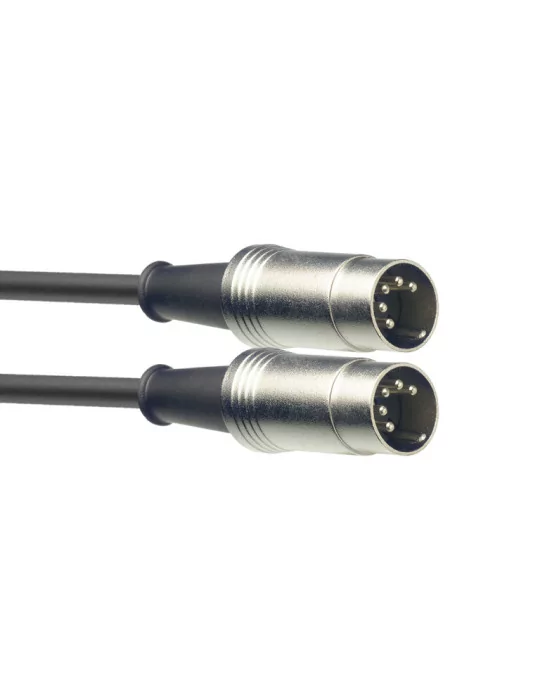  STAGG SMD3 Cable MIDI, DIN / DIN (m / m), 3 m, conectores metálicos|MusicGoodDeal 