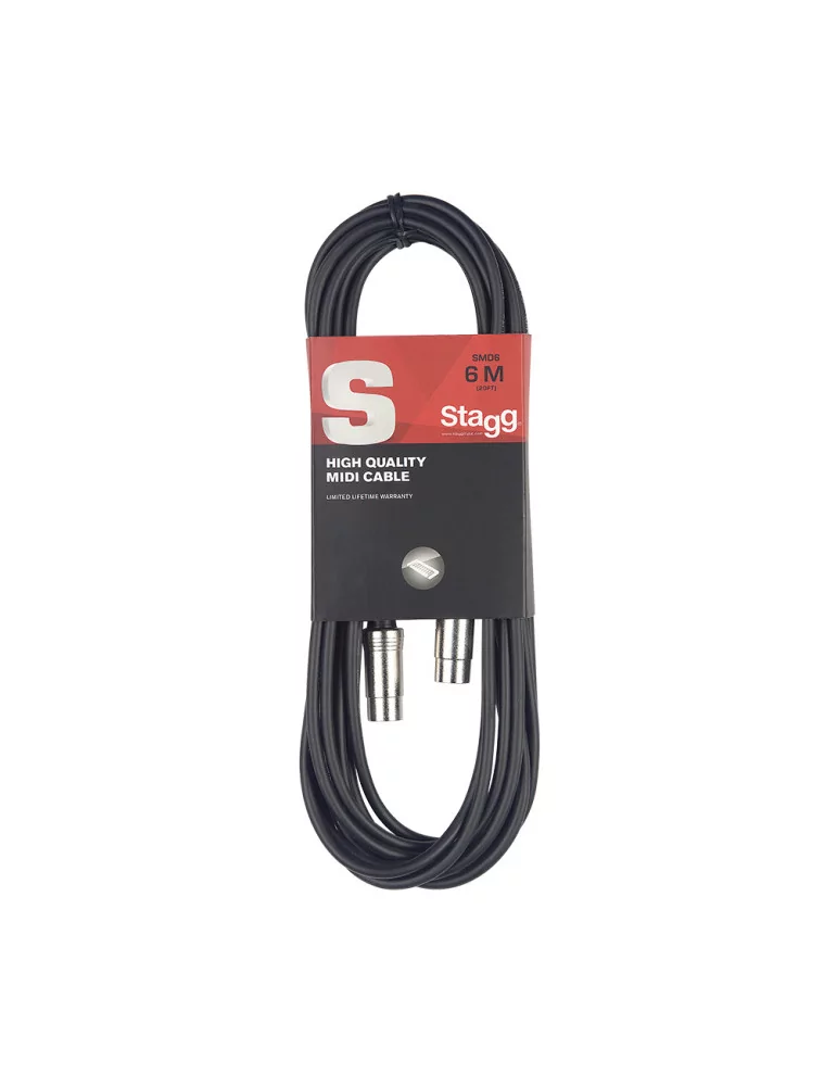  STAGG SMD3 Cable MIDI, DIN / DIN (m / m), 3 m, conectores metálicos|MusicGoodDeal 