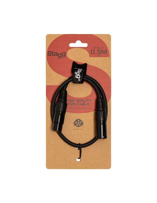  STAGG SDX0,5-3 Cable DMX, XLR / XLR (m / f), 50 cm|MusicGoodDeal 
