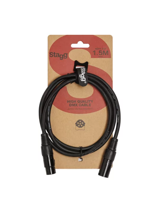  STAGG SDX1,5-3 DMX cable, XLR/XLR (m/f), 1.5 m (5')|MusicGoodDeal 