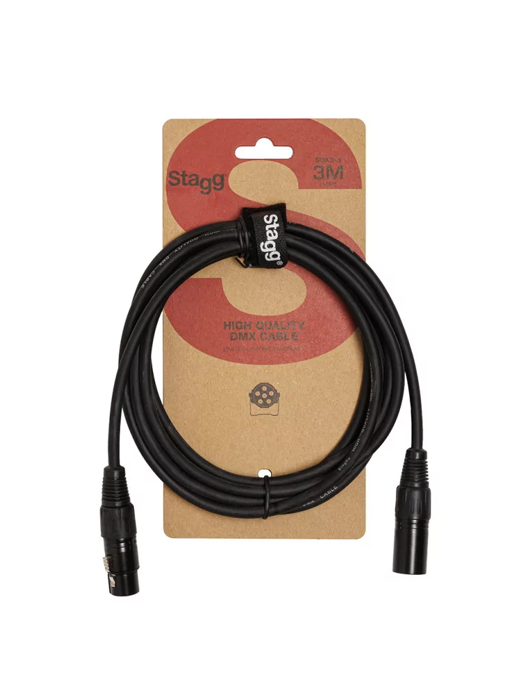 STAGG SDX3-3 DMX cable, XLR/XLR (m/f), 3 m (10')|MusicGoodDeal 